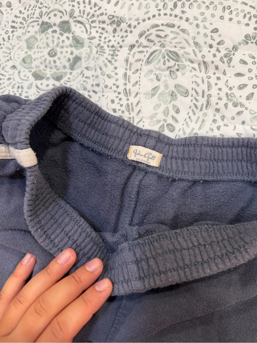Brandy Melville Navy Shorts with Cream Piping